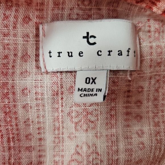 True Craft Women's Sz 0X Top pink sleeveless - Picture 3 of 9